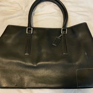Coach Black leather satchel bag